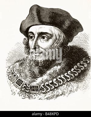 Sir Thomas More, alias Saint Thomas More, 1477 - 1535. Englischer humanistischer Staatsmann und Kanzler von England. Stockfoto