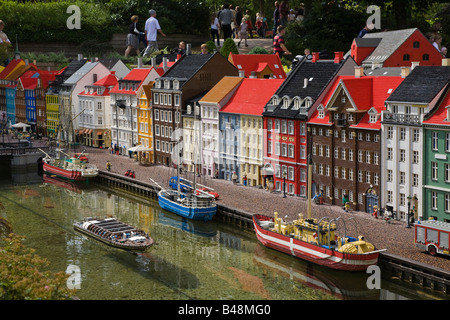 Legoland Dänemark - Modell von Nyhavn in Kopenhagen Stockfoto