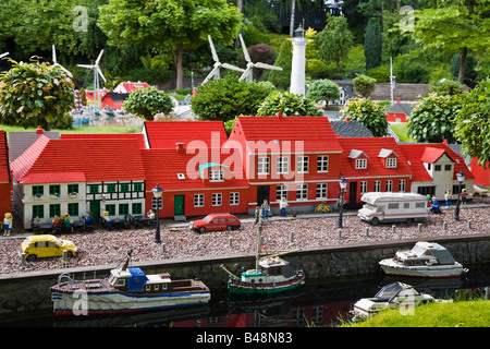 Legoland-Modell der dänischen Stadt Ribe, Dänemark Stockfoto