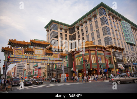 Chinatown-Tor auf der H Street NW und 7th Street NW Washington DC USA