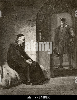 Sir Thomas More, 1478-1535, hier im Gefängnis gesehen. Sir Thomas More. Englischer Anwalt, Richter, Sozialphilosoph, Autor, Staatsmann, Renaissance-Humanist Stockfoto