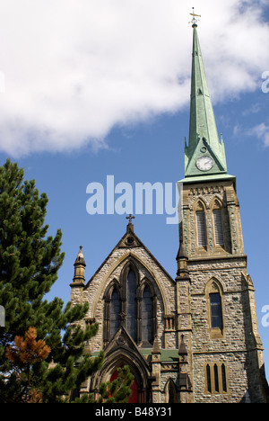 Neugotischer Stil Trinity Church in der Stadt Saint John, New Brunswick, Kanada Stockfoto