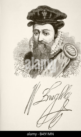 William Cecil, 1. Baron Burghley, 1520 - 1598. Englischer Staatsmann und Chefberater von Königin Elizabeth I. Stockfoto