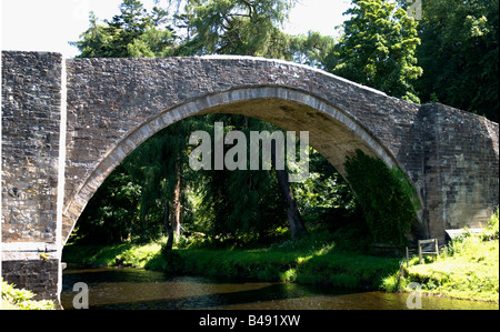 Robert Burns die Brig'O "Doon Brücke von Doon über den Fluß Doon Alloway Ayr Ayrshire Stockfoto