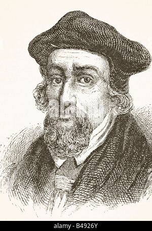 Bischof Nicholas Ridley circa 1500-1555 englischer Geistlicher und evangelischer Märtyrer Stockfoto