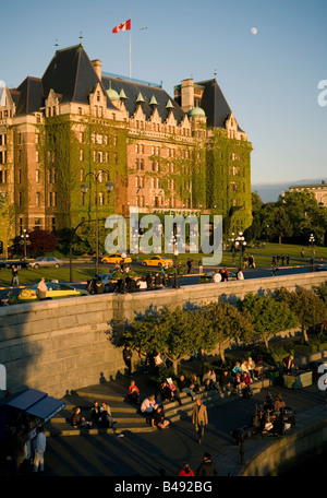 Das Empress Hotel in Victoria auf Vancouver Island, British Columbia, Kanada. Stockfoto