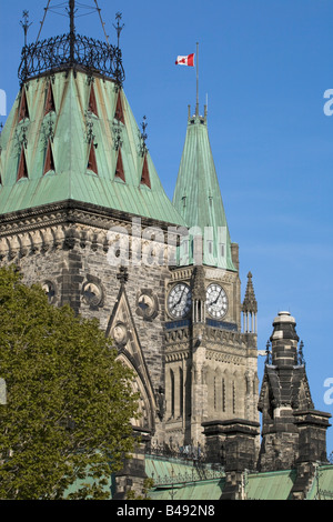 Peace Tower, Parlamentsgebäude, Ottawa, Ontario, Kanada Stockfoto