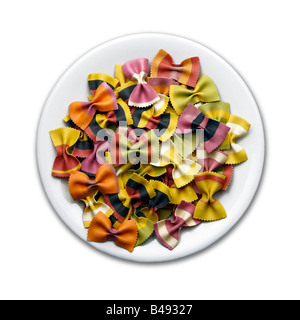 Schöne handgefertigte bunte Farfalle Nudeln in Fliege Symboldatei XXL Auflösung Stockfoto