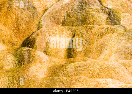 bunte abstrakte Muster in ein Thermalbad in den Geysir-Becken des Yellowstone National Park Stockfoto