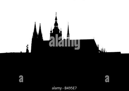 Hradschin - Kathedrale von St. Vitus in der Pragerburg die monumentale gotische Kirche und Krönung Kathedrale Stockfoto