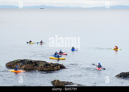 See-Kajak-in Hopeman in den Moray Firth North East Scotland UK.  SCO 0762. Stockfoto