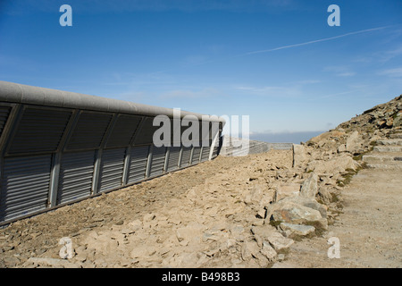 Das neue Café, erbaut im Jahre 2008 auf der Oberseite Snowdon, Snowdonia, Nordwales Stockfoto