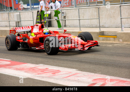 BMW Sauber Formel1 Auto verlassen der Boxengasse Stockfoto