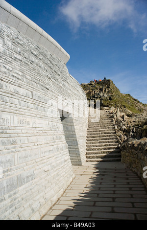 Das neue Café, erbaut im Jahre 2008 auf der Oberseite Snowdon, Snowdonia, Nordwales Stockfoto