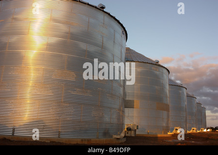 eine große gewellte Silo für Getreide Recieval auf der Eyre-Halbinsel Stockfoto