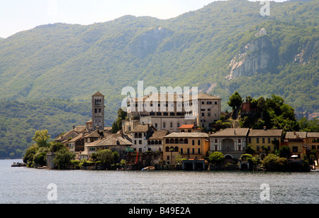 Isola San Giulio Lago d ' Orta, Lago d ' Orta, Piemont, Italien Stockfoto