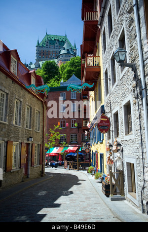 Le Chateau Frontenac Schloss und Hotel oberhalb von alten Quebec Stadt, Quebec, Kanada. Stockfoto