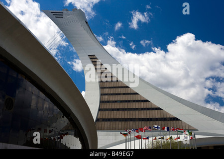 Montreal-Turm und Biodome bei der Olympia Park, Kanada Stockfoto