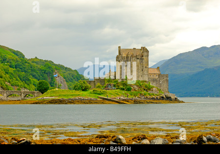 Blick nach unten Glen Etive in Richtung Stob Dubh, Glencoe, West Highlands, Schottland, UK Stockfoto