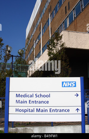 NHS Medical School in Queens Medical Centre, University Hospital in Nottingham, England, Großbritannien Stockfoto