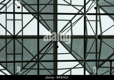 Abschnitt des Museums Decke nützlich als geometrisch abstrakten oder Hintergrund Stockfoto