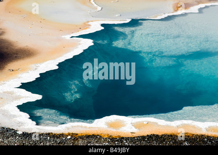 abstrakte Muster in die heißen Thermalquellen im Yellowstone National Park Stockfoto