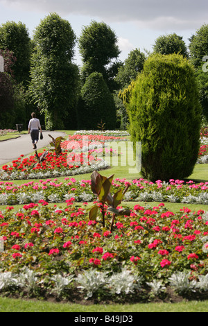 Von Chester, England. Sommer Beete in der Chester Grosvenor Park. Stockfoto