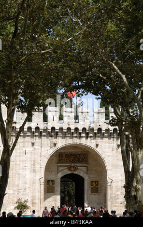Die kaiserlichen Tor, Topkapi Palast, Istanbul, Türkei Stockfoto
