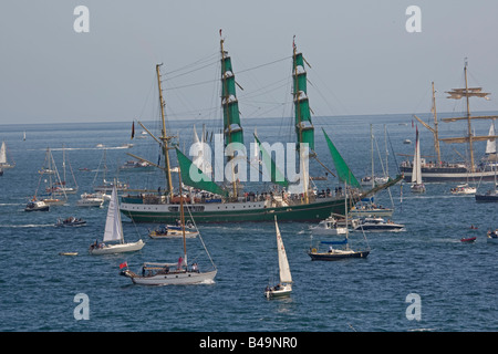 Alexander von Humboldt Funchal 500 Tall Schiffe Regatta Pendennis Punkt Falmouth Cornwall UK Stockfoto