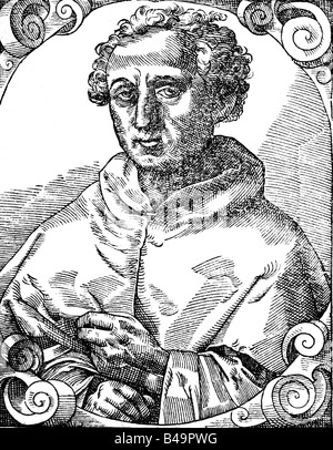 Kolumbus, Christopher, 1451 - 20.5.1506, italienischer Seefahrer und Entdecker, halbe Länge, Gravur von Tobias Stimmer (1529 - 1584), Stockfoto