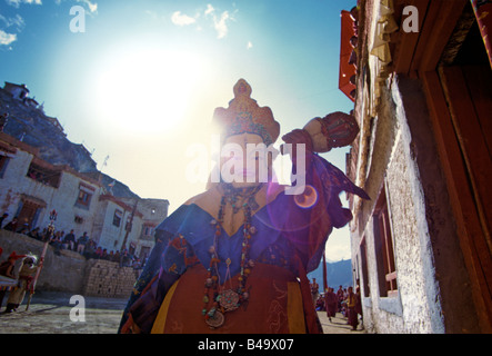 Tibet-Ladakh buddhistischen Mönch zeremoniellen Kostüm Maske Stockfoto