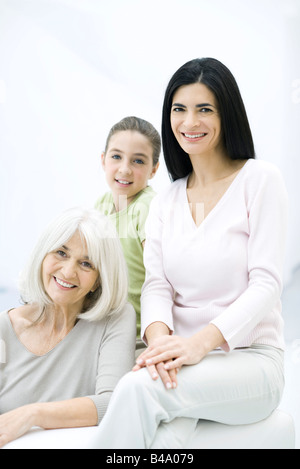 Drei Generationen von Frauen, Porträt Stockfoto