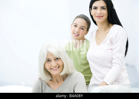 Drei Generationen von Frauen, Porträt Stockfoto