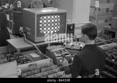 Geografie/Reisen, Deutschland, DDR, Industrie, TV-Sender, 1962, Stockfoto