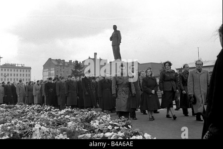 Geografie/Reisen, Deutschland, Demokratische Republik Deutschland, Politik, Obsequien für Josef Stalin, Ost-Berlin, März 1953, Stockfoto
