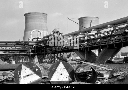 Geografie/Reisen, Deutschland, Deutsche Demokratische Republik, Industrie, Erdölraffinerie, Petrochemikalienkombinat, Schwedt/oder, Ansicht, 1964, Stockfoto