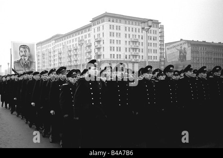 Geografie/Reisen, Deutschland, Demokratische Republik Deutschland, Politik, Obsequien für Josef Stalin, Ost-Berlin, März 1953, Stockfoto
