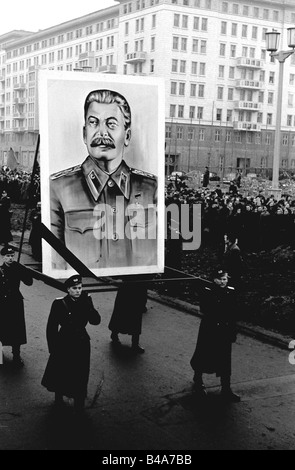 Geografie/Reisen, Deutschland, Demokratische Republik Deutschland, Politik, Obsequien für Josef Stalin, Ost-Berlin, März 1953, Stockfoto