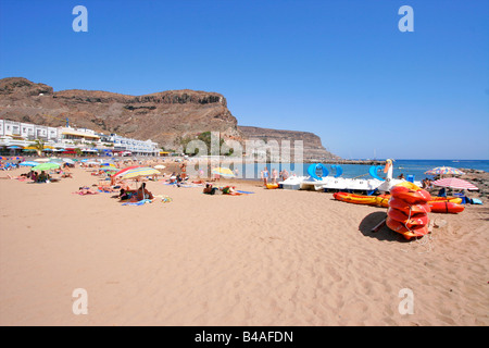 Gran Canaria, Mogan, Strand Stockfoto