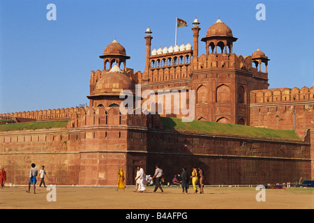 Indien, Delhi, Alt-Delhi, Roten Fort, Lal Qila Stockfoto