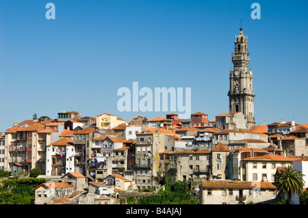 Das Torre dos Clerigos Turm und roftops, Porto, Porto, Portugal Stockfoto