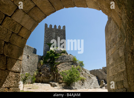 Portugal der Beira Baixa, Castelo de Sortelha, die mittelalterliche Burg von Sortelha Stockfoto
