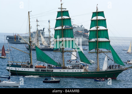 Alexander von Humboldt Funchal 500 Tall Schiffe Regatta Pendennis Punkt Falmouth Cornwall UK Stockfoto