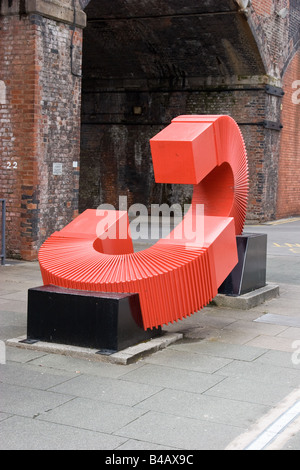 Die Generation der Möglichkeiten-Skulptur von Paul Lewthwaite (1999) in Altrincham Straße, Campus der University of Manchester, U Stockfoto