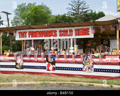 Im freien Verkauf von Feuerwerkskörpern für den 4. Juli, Washington, District Of Columbia, USA Stockfoto