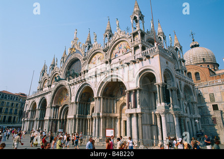 Italien Venedig Markusplatz legen die Basilika des Heiligen Markus Stockfoto