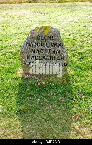 Memorial Cairn, die Clans MacGillivray, MacLean und MacLachlan von Atholl Highlanders Stockfoto