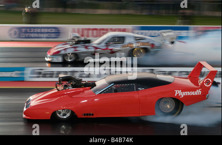 Pro Modified drag Rennen. Santa Pod Raceway, England, UK. Stockfoto