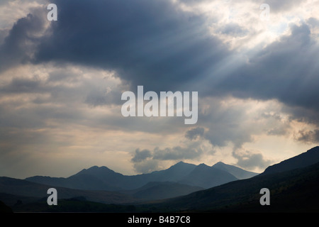 Snowdon Horseshoe von Capel Curig Snowdonia Wales Stockfoto