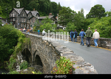 Pont-y-paar (die Brücke des Kessels) in Betws-y-Coed, Snowdonia, Nordwales Stockfoto